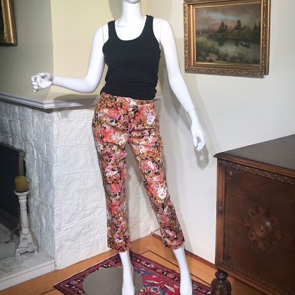 Line-a Domani Floral Print Skinny Ankle Pants - Picture 6 of 11